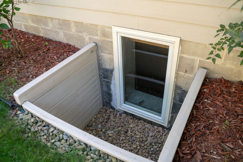 Awning Window Above a Basement Door